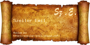 Szeiler Emil névjegykártya