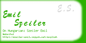 emil szeiler business card
